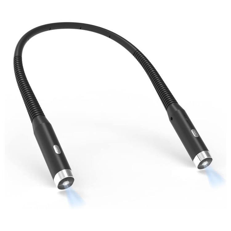 Professio<i></i>nal Guide: USB Rechargeable LED Neck Clip Book Light with 3 Brightness Levels